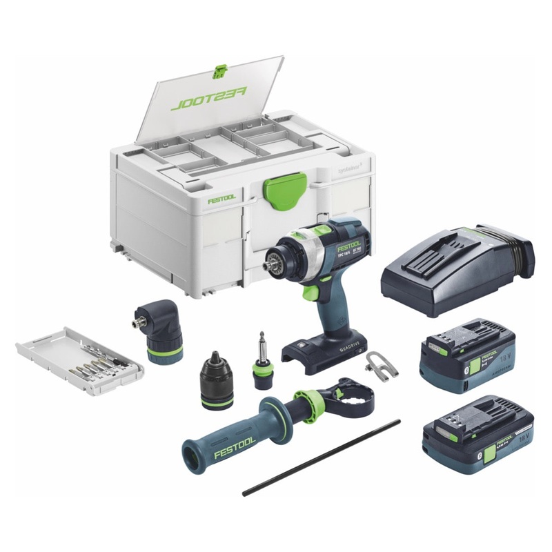 Festool TPC 18/4 5.0/4.0 I-Set taladro percutor a batera 18 V 75 Nm (577621) brushless + 1x batera 4.0 Ah + 1x batera 5.0 Ah + cargador + Systainer