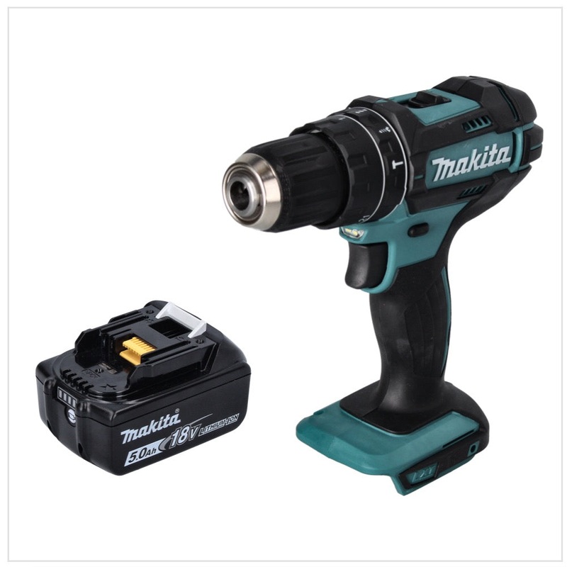 Taladro de impacto inalmbrico Makita DHP 482 T1 18 V 62 Nm + 1x batera 5.0 Ah - sin cargador