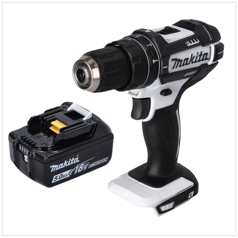 Taladro de impacto inalmbrico Makita DHP 482 T1 W 18 V 62 Nm + 1x batera 5.0 Ah - sin cargador
