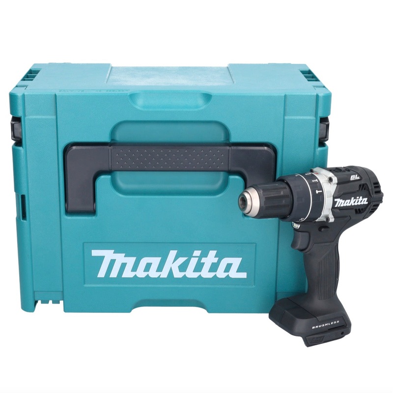Taladro de impacto inalmbrico Makita DHP 484 ZJB 18 V 54 Nm Brushless Black + Makpac - sin batera, sin cargador