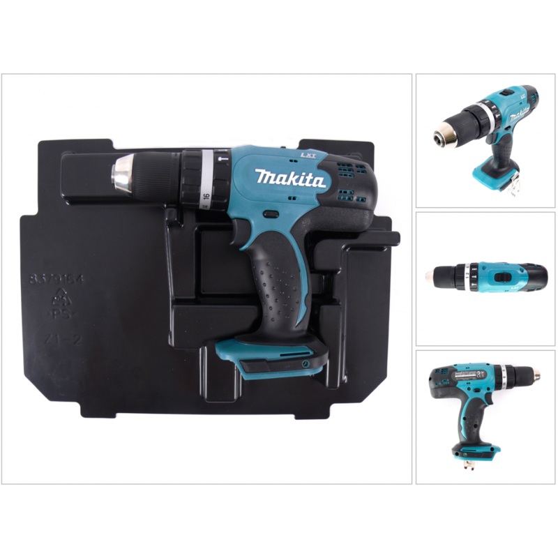 Makita DHP 453 ZE taladro percutor inalmbrico 18V 42Nm + inserto para Makpac