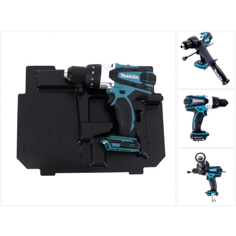 Makita DHP 458 ZE taladro percutor inalmbrico 18V 91Nm + inserto para Makpac