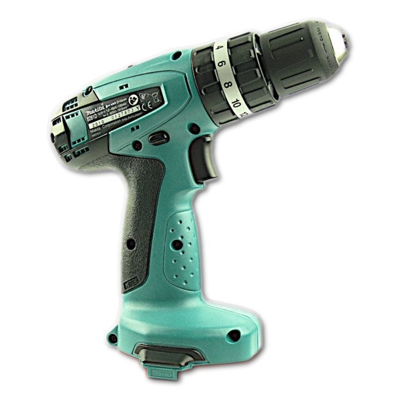 Taladro percutor inalmbrico Makita 8281 D 14,4 V Ni-MH solo: solo el dispositivo, sin accesorios, sin batera, sin cargador, sin estuche