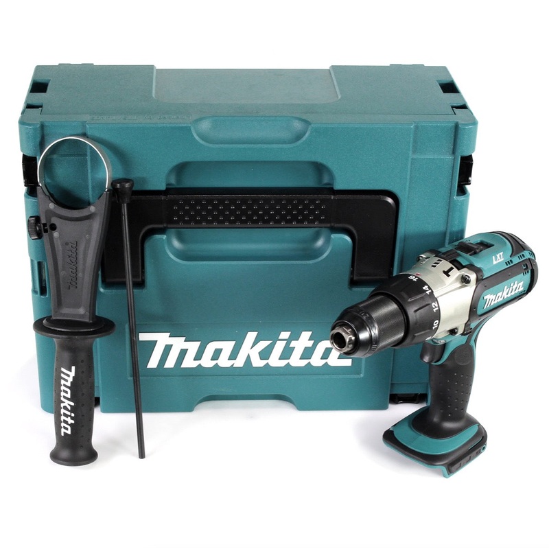 Taladro percutor inalmbrico Makita DHP 451 ZJ 18 V 80 Nm Solo + Makpac - sin batera, sin cargador