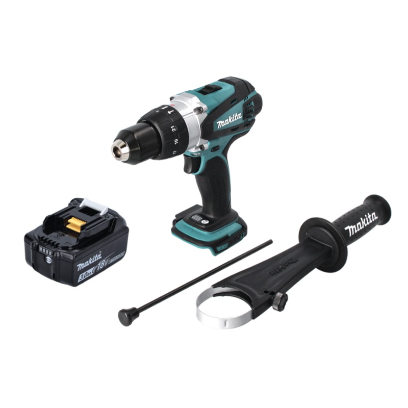 Taladro percutor inalmbrico Makita DHP 458 F1 18 V 91 Nm + 1x batera 3,0 Ah - sin cargador
