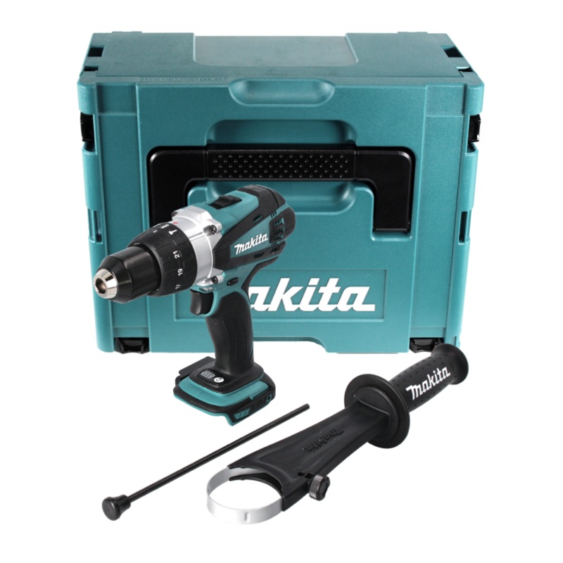 Taladro percutor inalmbrico Makita DHP 458 ZJ 18 V 91 Nm + Makpac - sin batera, sin cargador