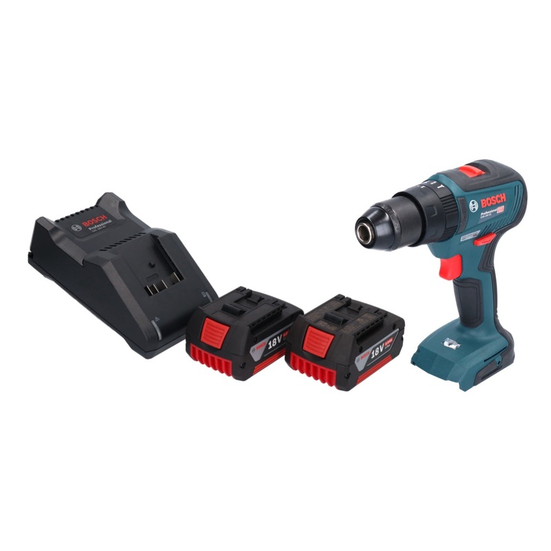 Taladro percutor inalmbrico profesional Bosch GSB 18V-55 18 V 55 Nm Brushless + 2x Batera 5.0 Ah + Cargador
