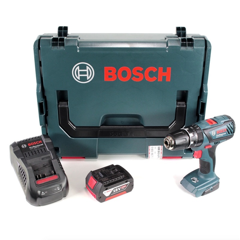 Bosch GSB 18-2-Li Plus Professional Taladro percutor a batera de 18 V en L-Boxx con 1 batera GBA de 6,0 Ah + cargador