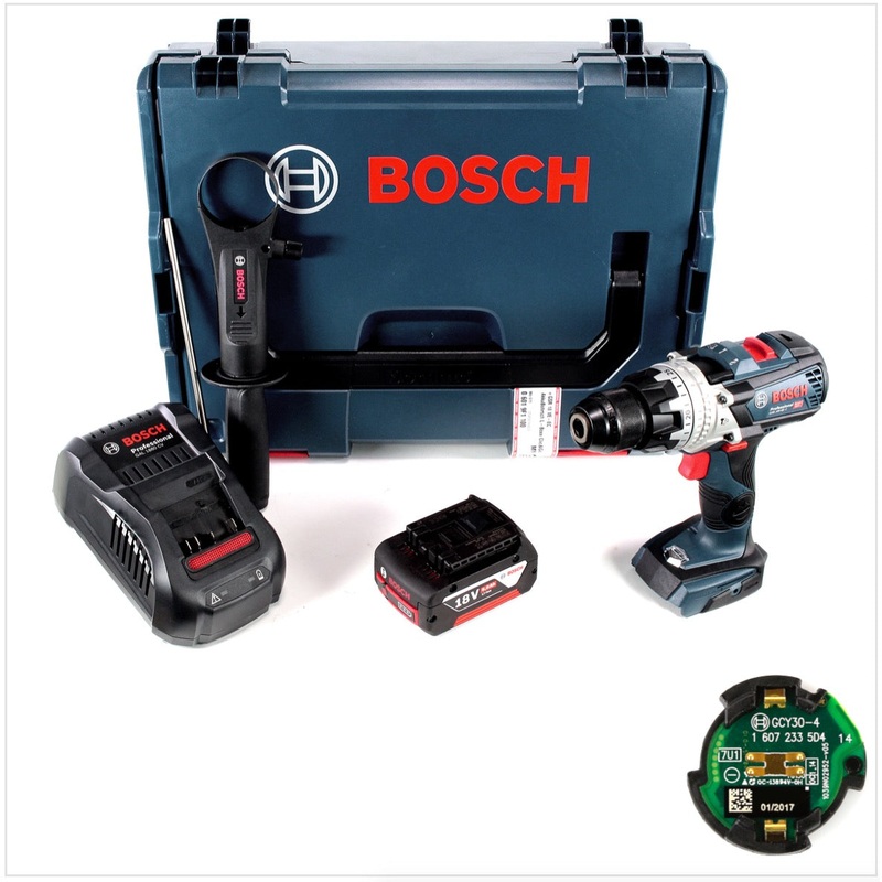Bosch Taladro percutor inalmbrico GSB 18V-85 C 18V 85Nm 1/2" brushless + 1x batera 6.0Ah + cargador + mdulo de conectividad + L-Boxx