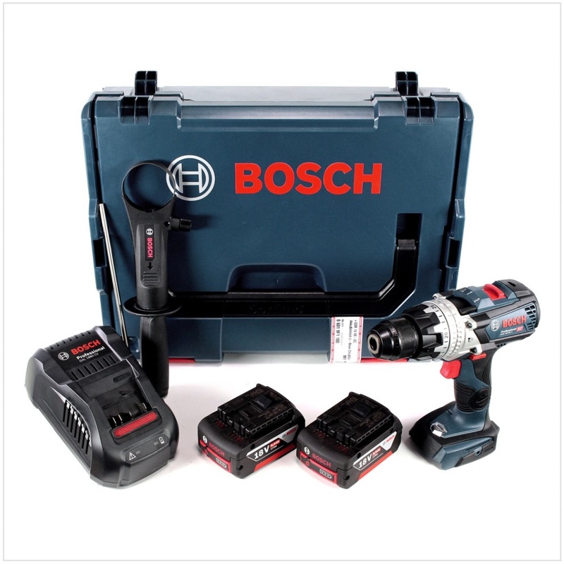 Bosch Taladro percutor inalmbrico GSB 18V-85 C 18V 85Nm 1/2" sin escobillas + 2x batera 6.0Ah + cargador + L-Boxx