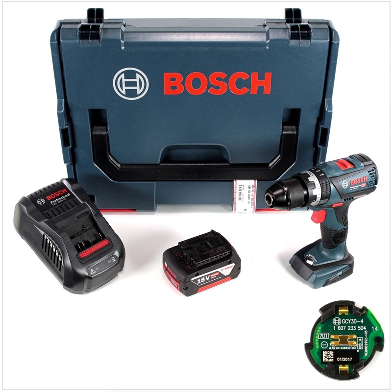 Taladro de impacto inalmbrico Bosch GSB 18 V-60 C Professional Li-Ion Brushless en L-Boxx + 1x batera GBA 6,0 Ah + cargador + mdulo de conectividad