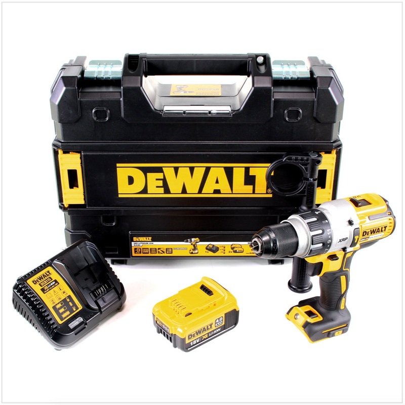 Taladro percutor inalmbrico DeWalt DCD 996 M1 18 V 95 Nm sin escobillas + 1x batera 4,0 Ah + cargador + TSTAK