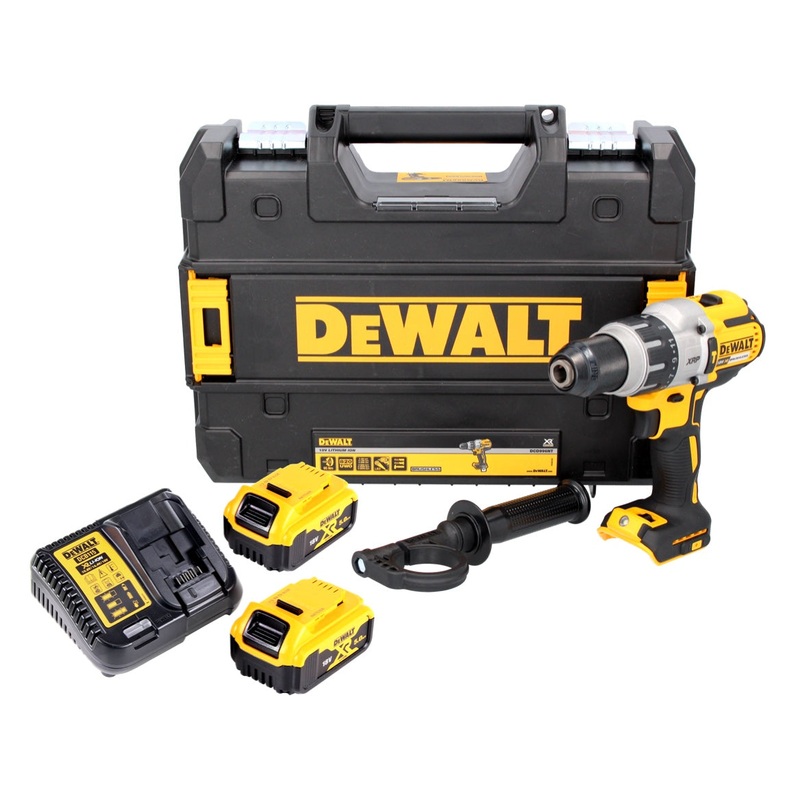 Taladro percutor inalmbrico DeWalt DCD 996 P2 18 V 95 Nm sin escobillas + 2x bateras 5,0 Ah + cargador + TSTAK