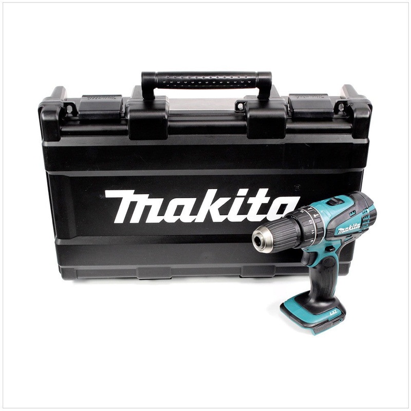 Taladro percutor inalmbrico Makita DHP 456 ZK 18 V Li-Ion solo en estuche negro