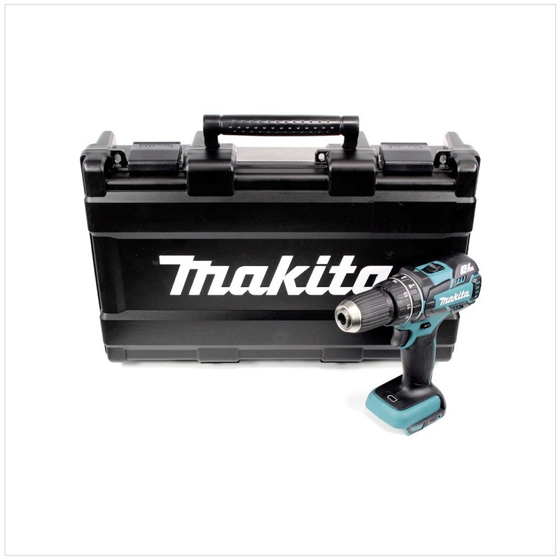 Taladro percutor inalmbrico Makita DHP 480 ZK 18 V solo en estuche negro