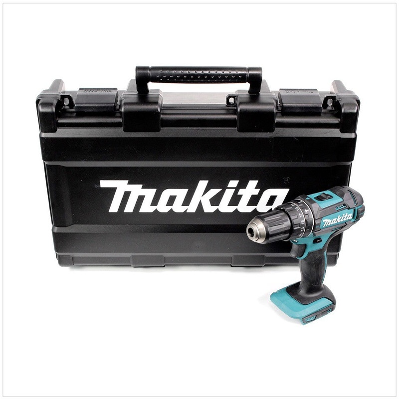 Taladro percutor inalmbrico Makita DHP 482 ZK 18 V 62 Nm en estuche negro