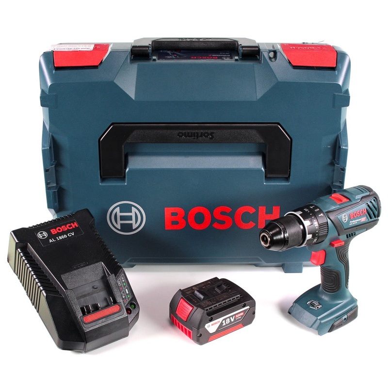 Bosch GSB 18 V-28 Professional Taladro de impacto de 18 V en L-Boxx + 1 batera de 5,0 Ah + cargador (0615990K8P)