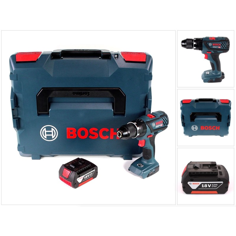 Bosch GSB 18 V-28 Professional Taladro percutor a batera Li-Ion de 18 V en L-Boxx + 1 batera de 3,0 Ah - sin cargador