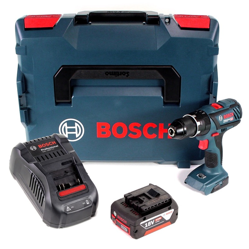Bosch GSB 18 V-28 Professional Taladro percutor a batera Li-Ion de 18 V en L-Boxx + 1 batera de 5,0 Ah + cargador