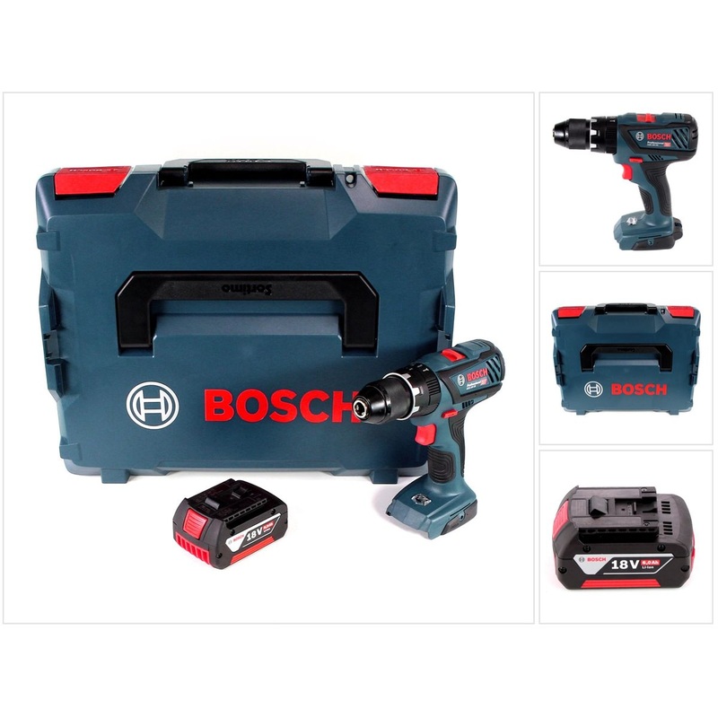 Bosch GSB 18 V-28 Professional Taladro percutor a batera Li-Ion de 18 V en L-Boxx + 1 batera de 6,0 Ah - sin cargador