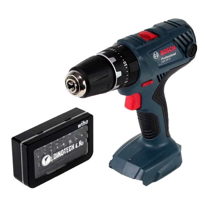 Bosch Professional GSB 18V-21 taladro percutor inalmbrico 18V 55Nm Solo + Bitbox - sin batera, sin cargador