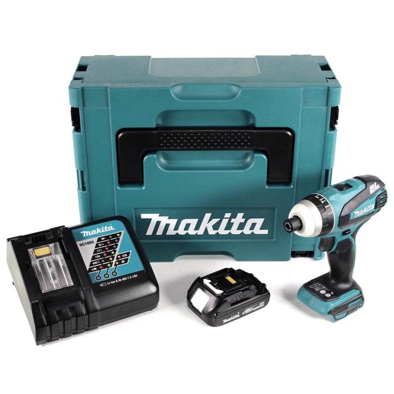 Makita DTP 141 RY1J destornillador quadro inalmbrico 18V 150Nm sin escobillas + 1x batera 1.5Ah + cargador + Makpac