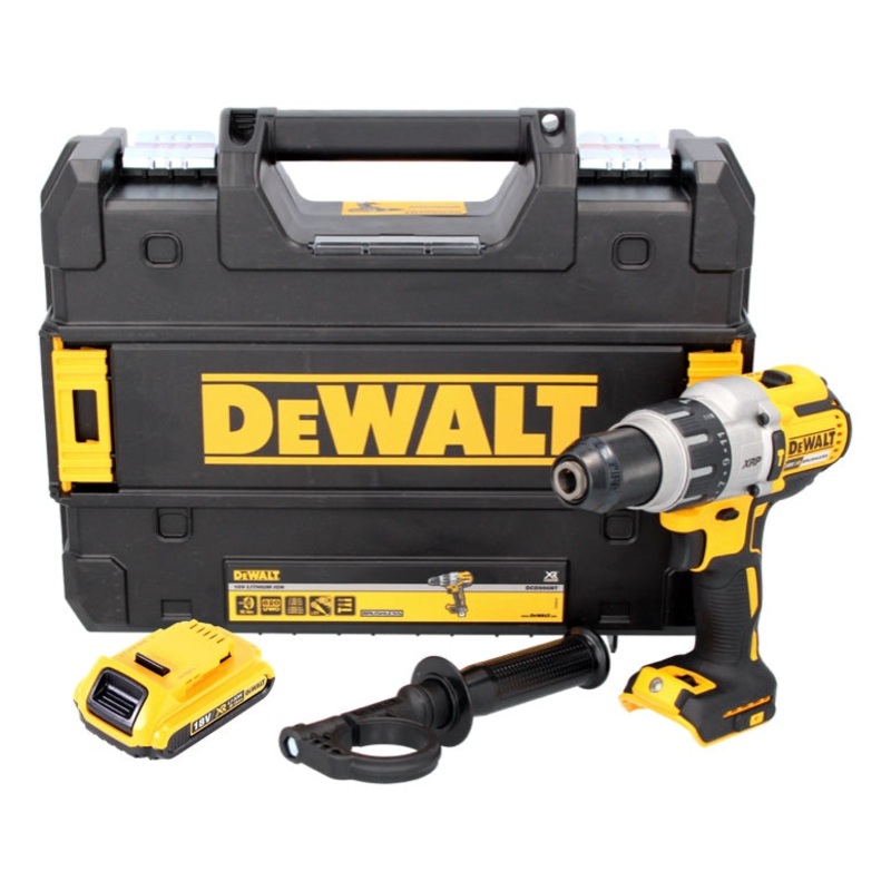 Taladro percutor inalmbrico DeWalt DCD 996 NT 18 V 95 Nm sin escobillas + 1x batera 2,0 Ah + TSTAK - sin cargador