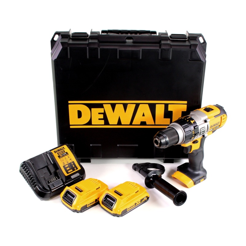 Taladro percutor inalmbrico DeWalt DCD 985 S2 18V 80Nm + maletn + 2x bateras 2,0 Ah + cargador