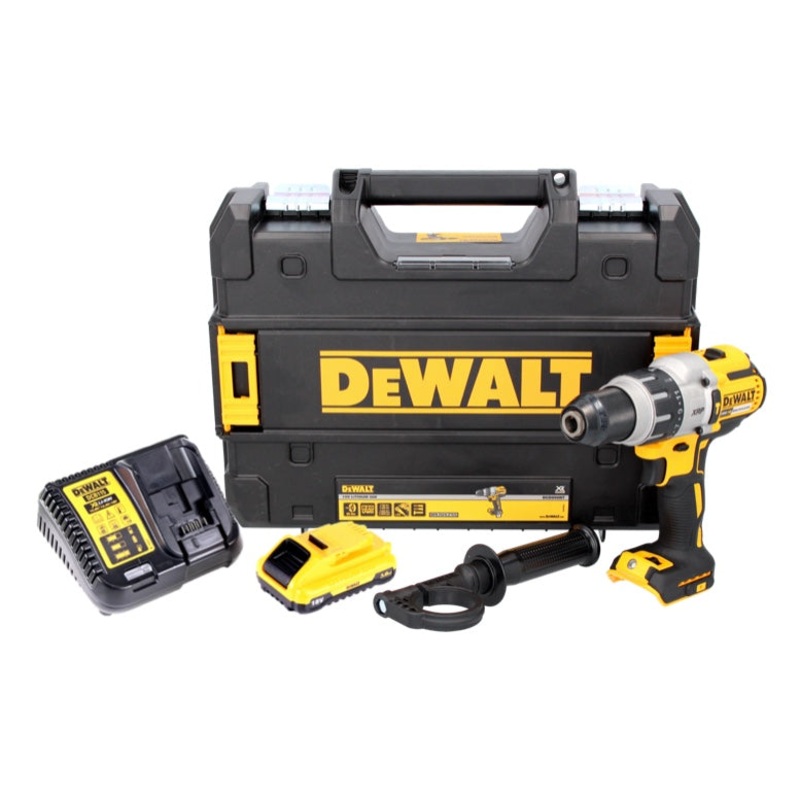Taladro percutor inalmbrico DeWalt DCD 996 L1 18 V 95 Nm sin escobillas + 1x batera 3,0 Ah + cargador + TSTAK