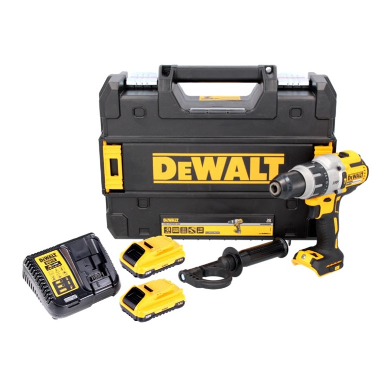 Taladro percutor inalmbrico DeWalt DCD 996 L2 18 V 95 Nm sin escobillas + 2x bateras 3,0 Ah + cargador + TSTAK