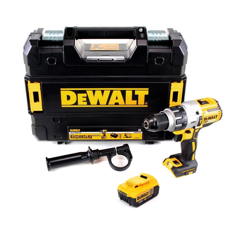 Taladro percutor inalmbrico DeWalt DCD 996 NT 18 V 95 Nm sin escobillas + 1x batera 4,0 Ah + TSTAK - sin cargador