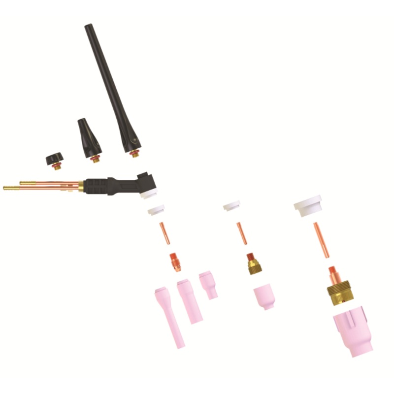 Weldcraft Style WP9 TIG Torch Mono Cable 4 Mtr Switch and Sheathed PRO Grip [3204]