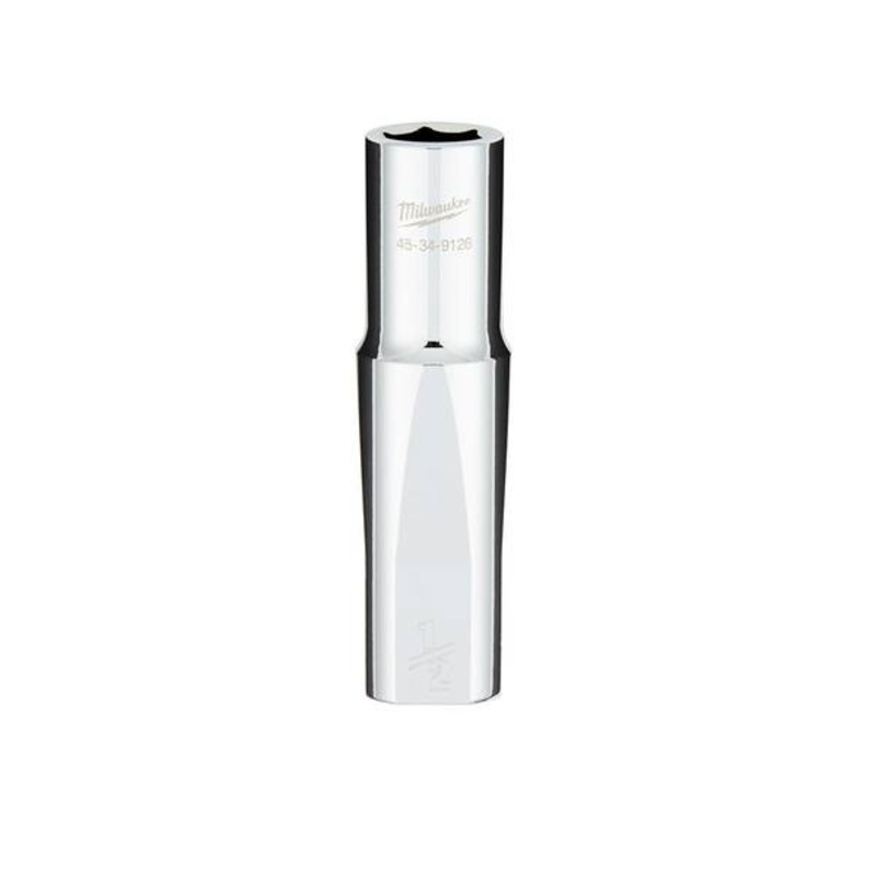 1/2 in. Drive 1/2 in. SAE 6-Point Deep Socket with FOUR FLAT Sides