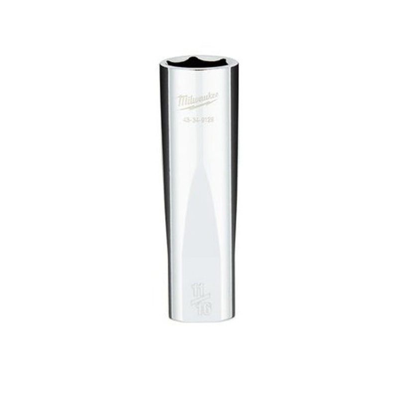 1/2 in. Drive 11/16 in. SAE 6-Point Deep Socket with FOUR FLAT Sides