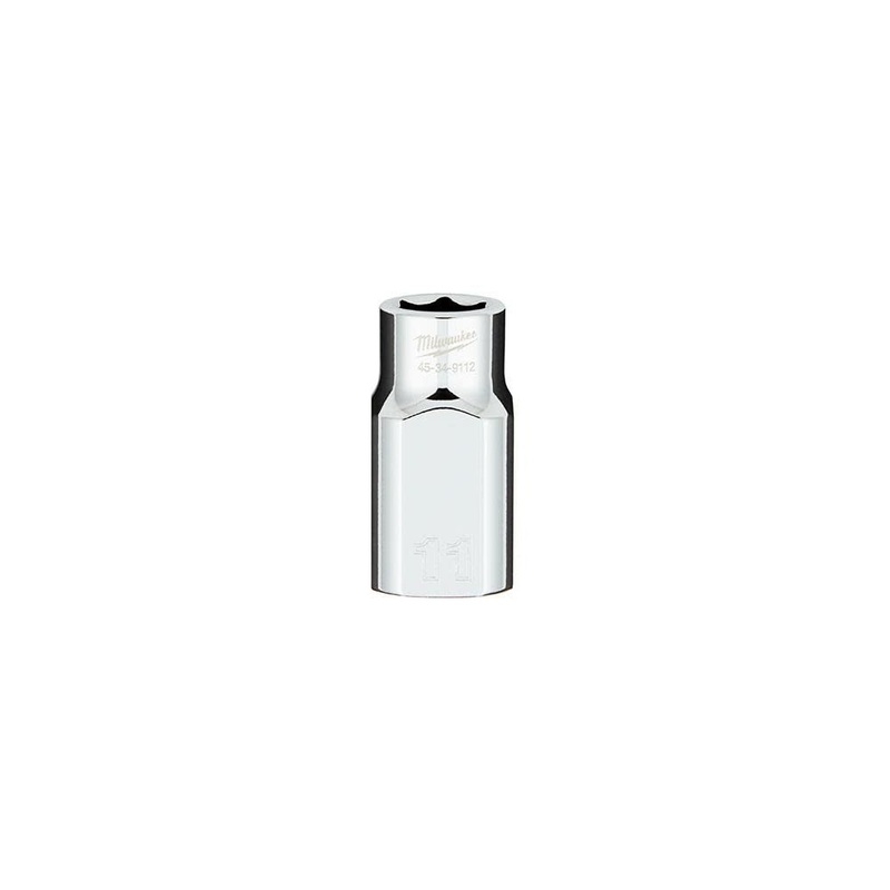 1/2 in. Drive 11MM Metric 6-Point Socket with FOUR FLAT Sides