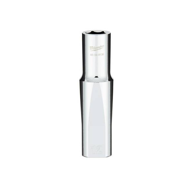 1/2 in. Drive 12MM Metric 6-Point Deep Socket with FOUR FLAT Sides