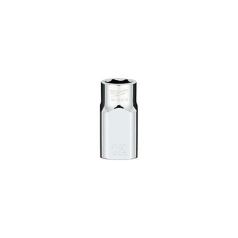 1/2 in. Drive 12MM Metric 6-Point Socket with FOUR FLAT Sides