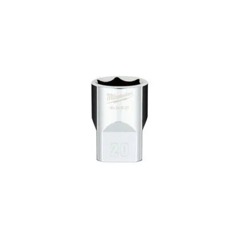 1/2 in. Drive 20MM Metric 6-Point Socket with FOUR FLAT Sides