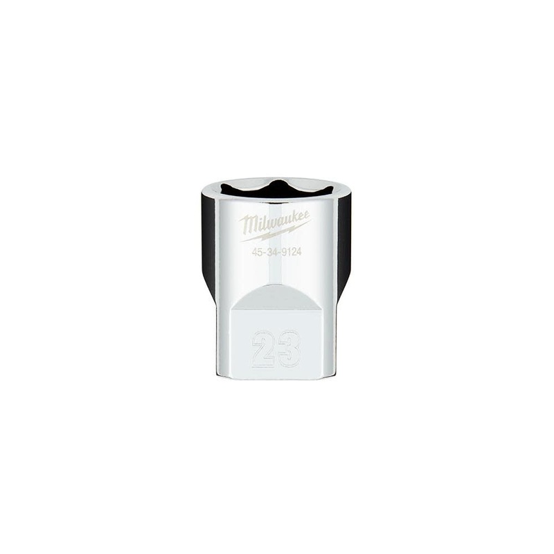 1/2 in. Drive 23MM Metric 6-Point Socket with FOUR FLAT Sides