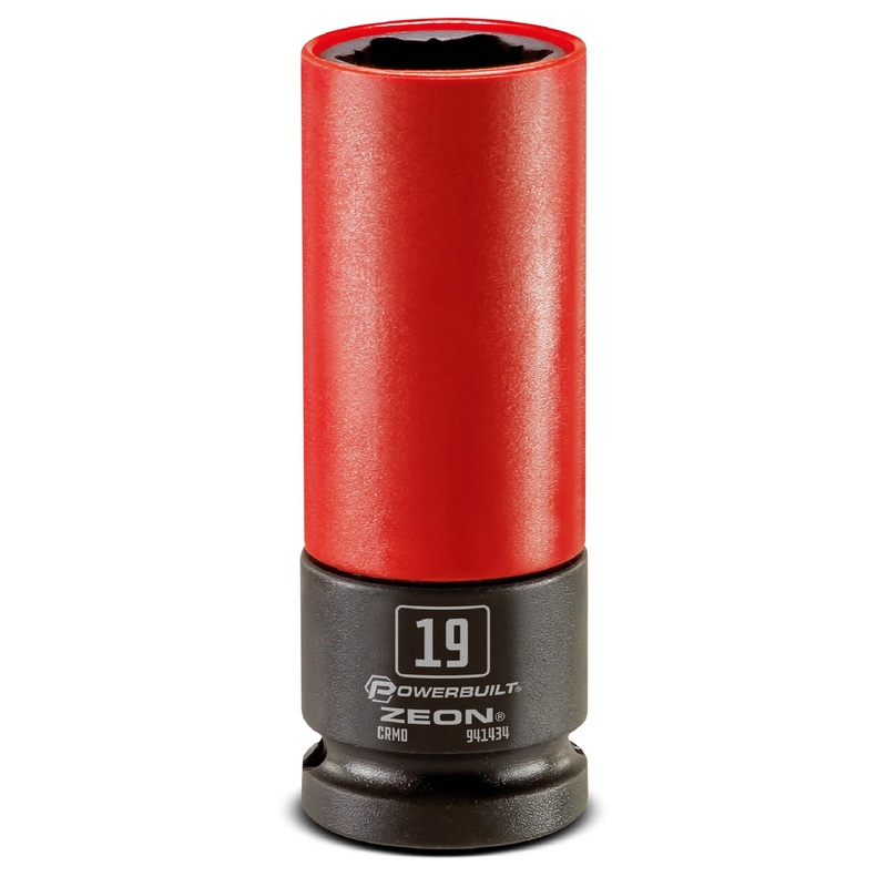 Powerbuilt 1/2 Dr 19mm 6pt ZEON Wheel Nut Impact Socket