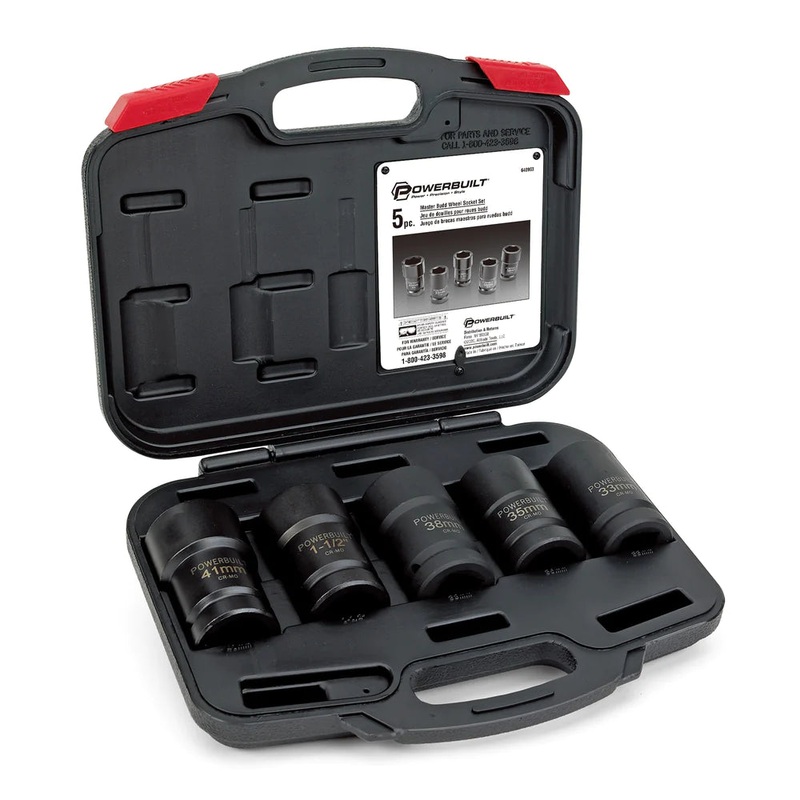 Powerbuilt 1 Dr 5pc Master Budd Wheel Socket Set