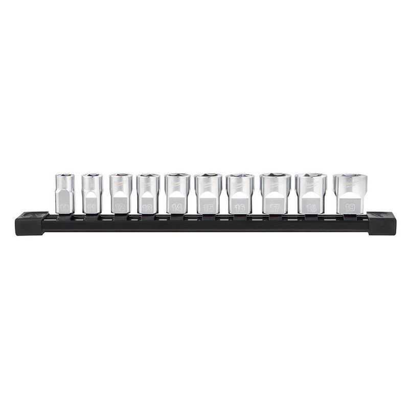 10pc 3/8 in. Metric Sockets with FOUR FLAT Sides
