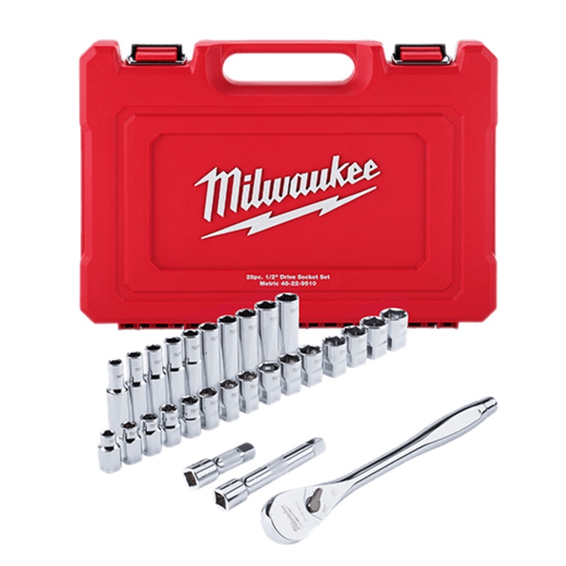 28 pc. 1/2 in. Socket Wrench Set (Metric)