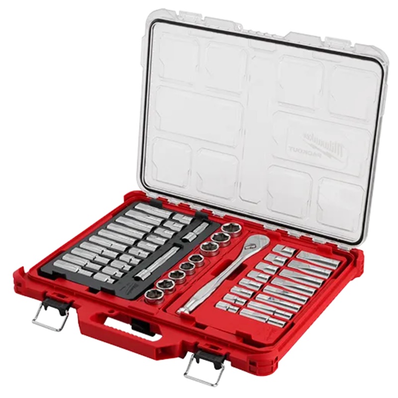 47pc 1/2" Drive Ratchet & Socket Set with PACKOUT Low-Profile Organizer