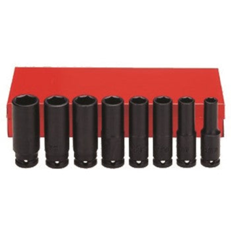 AmPro Air Impact Socket Set 1/2" Dr 10-22mm 10pc