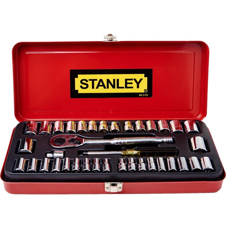 Stanley Socket Set 1/4 & 3/8 37pc | Model : 89-518-1