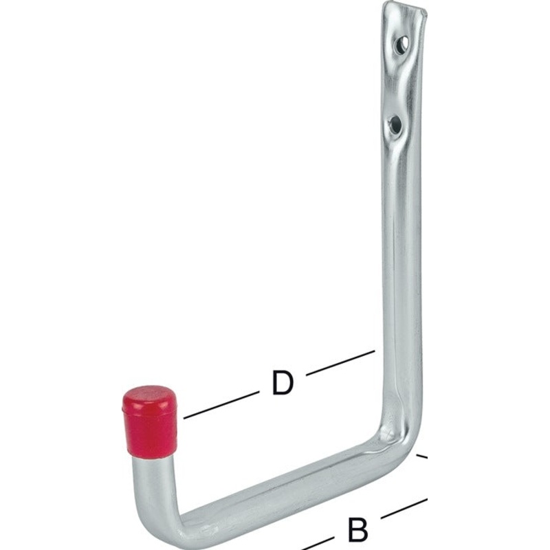 VORMANN Gancho de pared en forma de U sin revestimiento de goma saliente 82 mm (3000273040)
