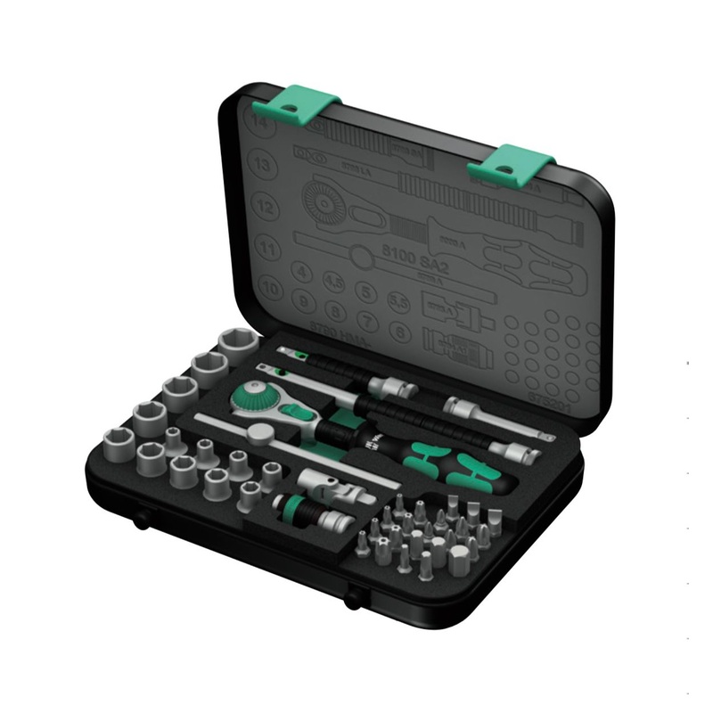 Wera 1/4" Dr Zyklop Socket Set 8100 SA 2 - Germany | Model : 003-002-81002