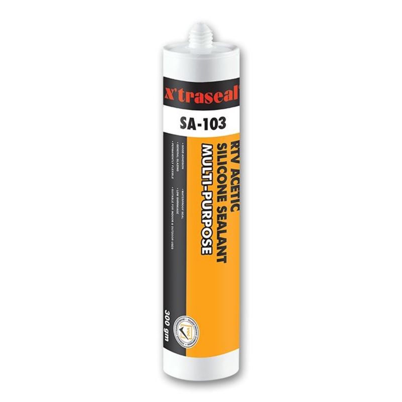 Xtraseal Acetoxy Silicone Sealant | Colours : White, Grey, Clear, Black | Model : SA-103