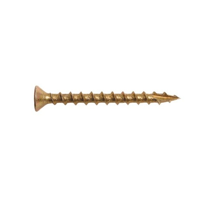 PAM/OMG FDYZ8134 #8x1-3/4 Star Drive Flat Head Yellow Zinc Steel Collated Screws, 1,000/Box